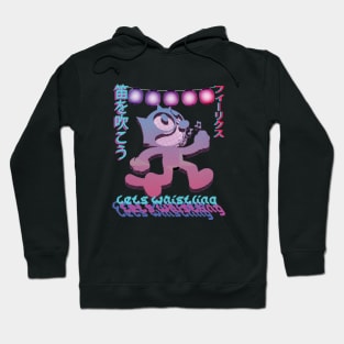 Felix the Cat Vaporwave Otaku Anime | Felix Cat Japanese Lets Whistling Hoodie